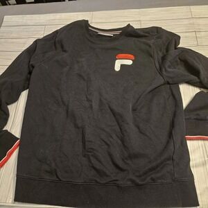Vintage Fila Sweatshirt Mens Large Black & Red Crewneck 90s‎